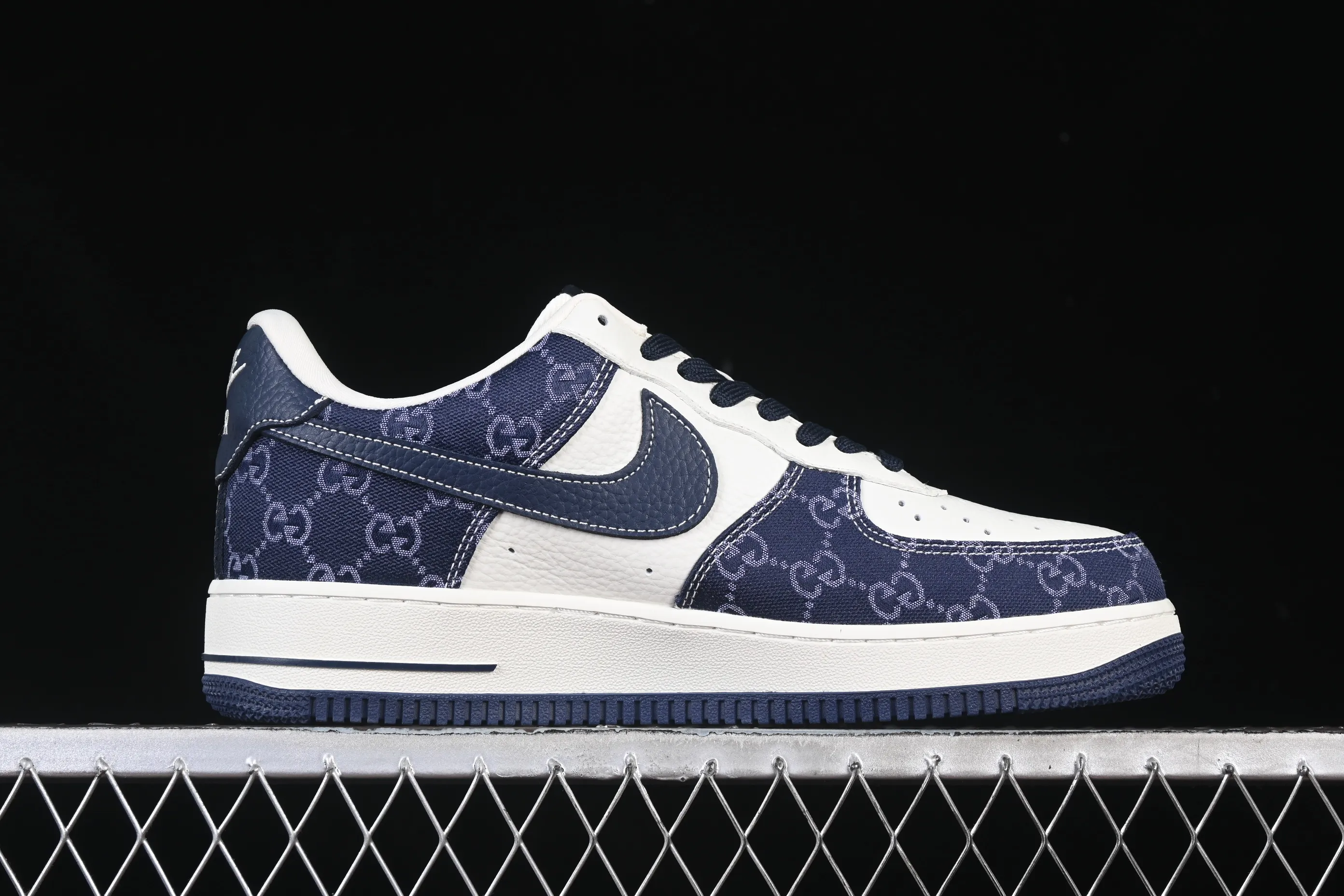 All categories Nk Air Force 1 Air Force series Nk Air Force 1 Low Air Force low-top Nike Air Force 1'07 Low Gucci joint navy blue denim Air Force 1 low-top casual sneakers SC0601-568